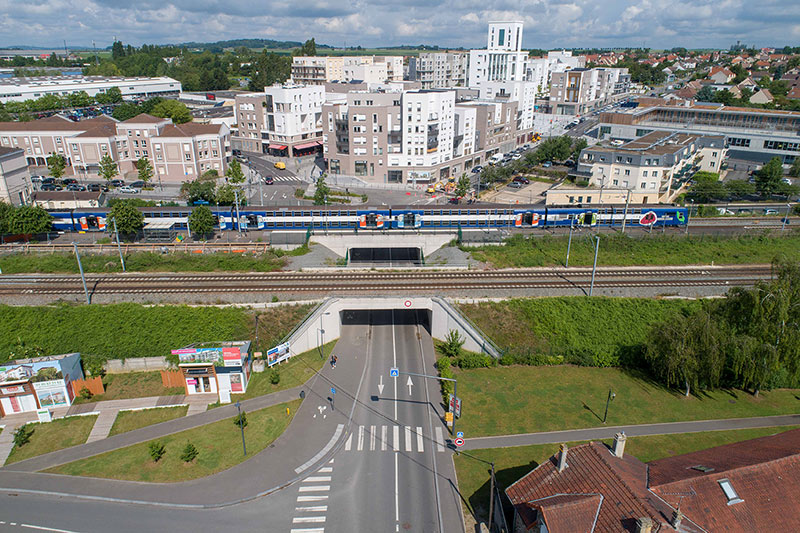 Quartier Gare Ecoquartier Louvres Puiseux drone